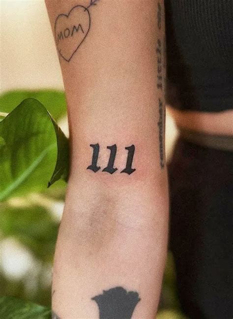 111 angel number tattoo|Explore 111 Angel Number Tattoo Ideas: Inspiring。